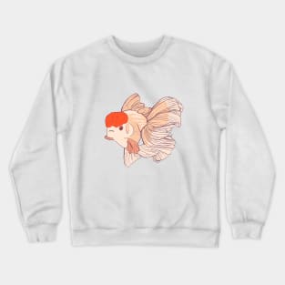 Cute Red Cap Oranda Goldfish Crewneck Sweatshirt